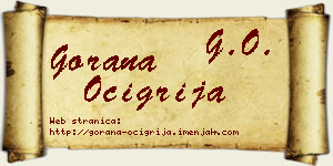 Gorana Očigrija vizit kartica